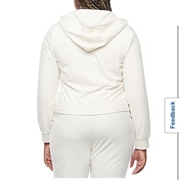 Juicy couture white velour full zip up jacket - Picture 2 of 9